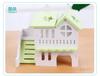 Wooden Hamster Hideout House Pet DIY Hideout Hut Toy Double-storey Pet Hut Play Toy Small Animal Supplies Cages Accessories