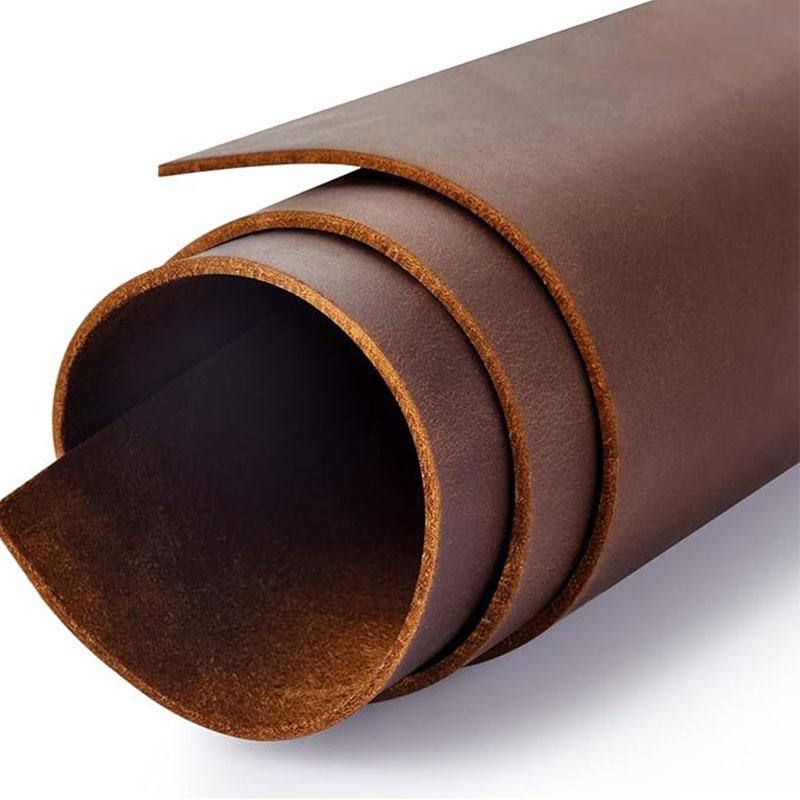 

Deep brown crazy horse leather, 2mm thick genuine full-grain leather, oily leather for handmade DIY crafting of leather goods, b 10x20cm коричневый
