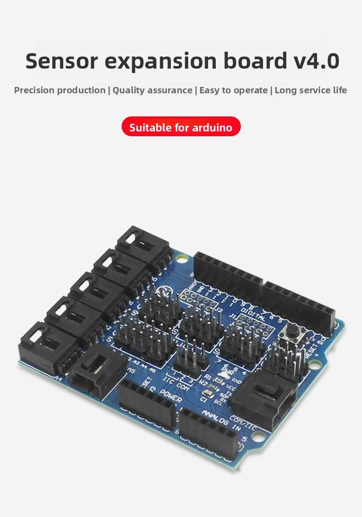 Sensor Shield V4.0 Expansion Module, IO Sensor Expansion Board Compatible with R3 Controller