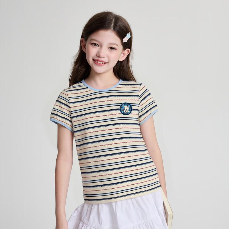 Deesha Girls' Striped Short-Sleeve T-Shirt