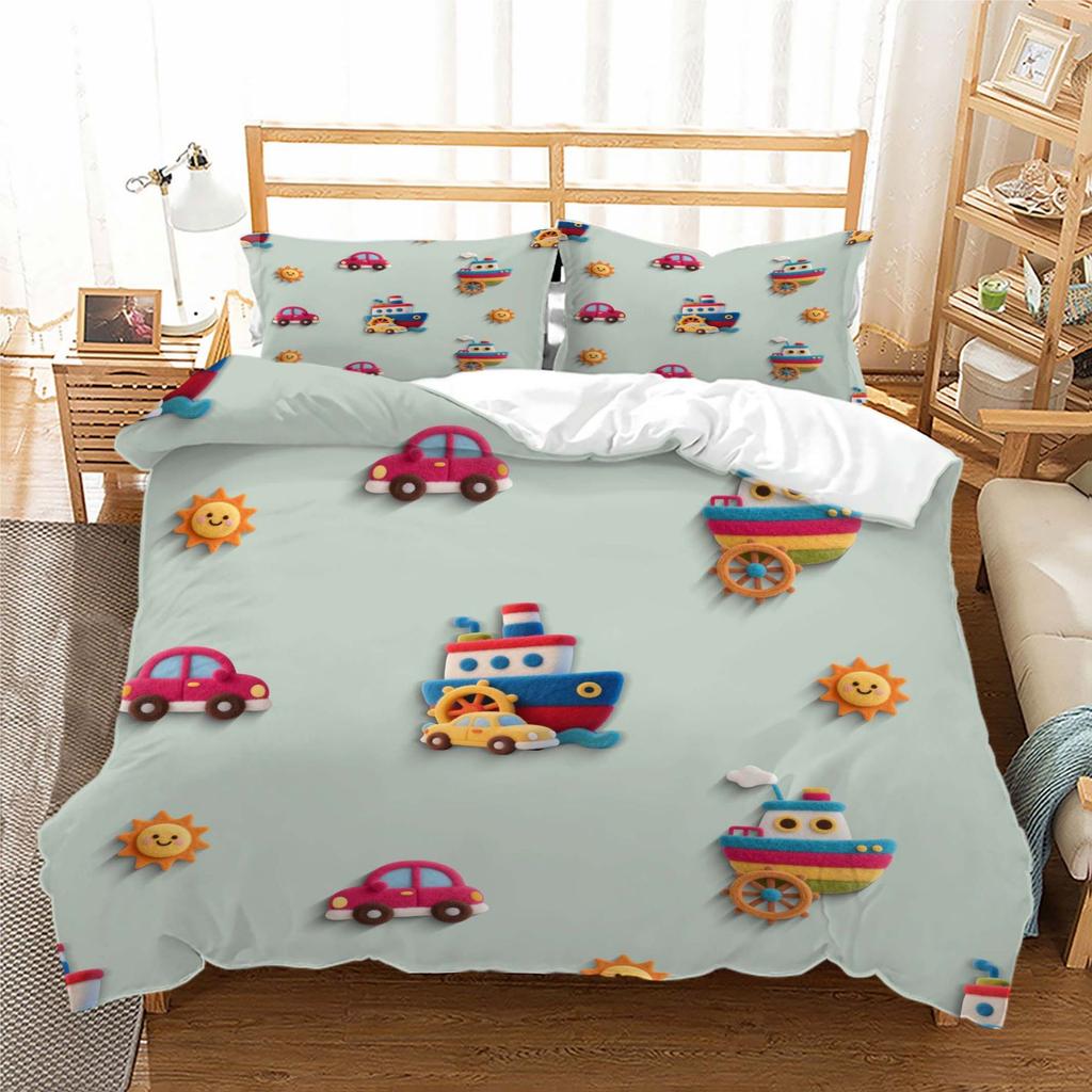 Cartoon Three-Dimensional Series Digital Printing Three-Piece Bedding Kit Bedding Kit