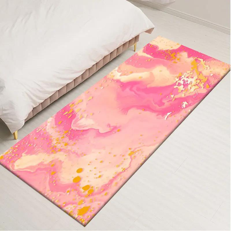 Abstract Colour Marble Pattern Kitchen Mat Living Room Carpet Anti-slip Bedroom Lounge Rug Dining Room Area Rug Floor Mat