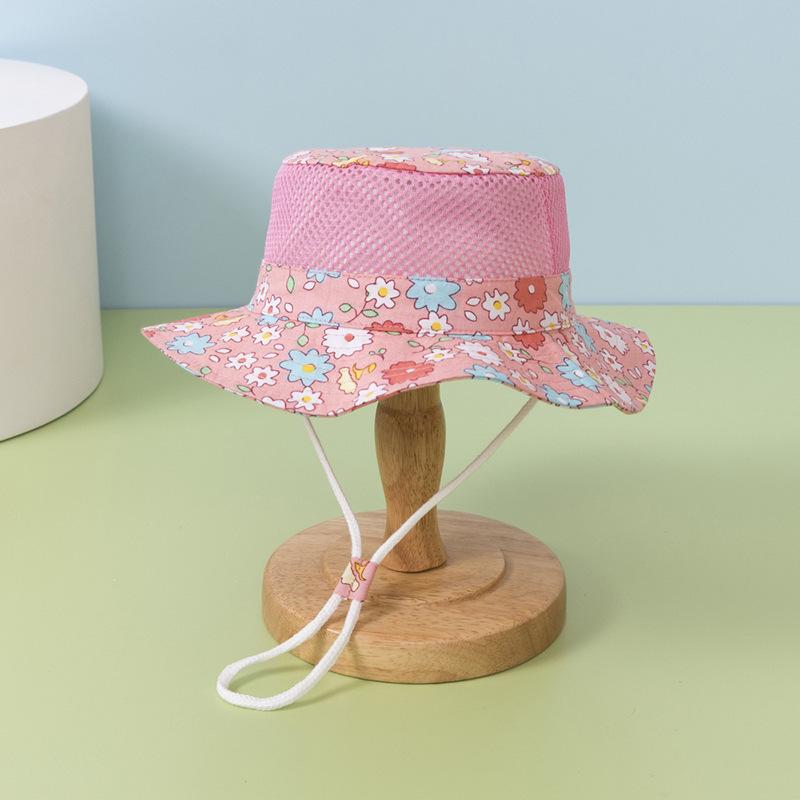 Verão Novo Malha Chapéus Balde Infantil Para Meninos Meninas Bonito Desenho Animado Chapéu de Sol Chapéu Panamá Protetor Solar Caminhada Pesca Chapéu Chapéu de Pescador