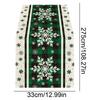 Checkered Snowflake Christmas Table Runner, Seasonal Winter Kitchen Table Decoration, Suitable For Home Party Decoration
