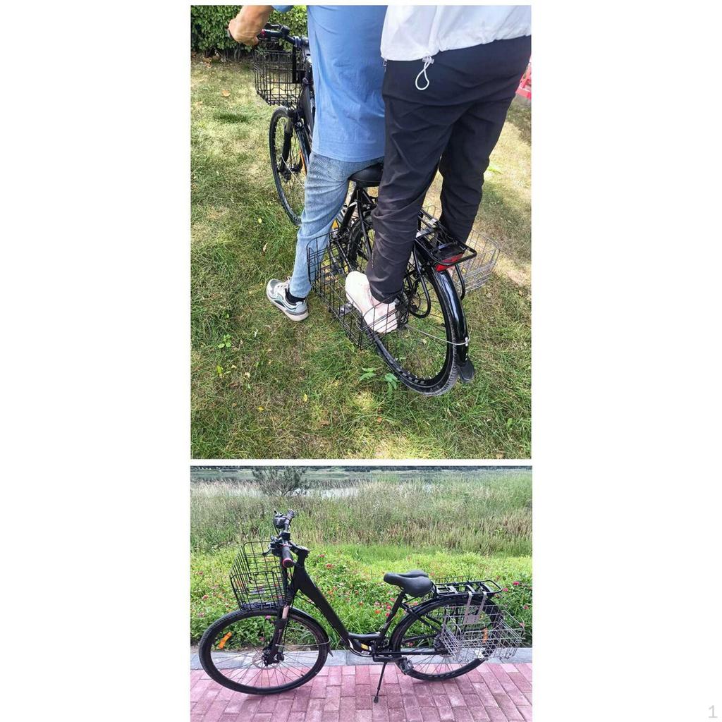 Bike Handlebar Folding Wire Basket 30kg Load Capacity Accessory 13.4x7.6x8.8inch Multifunctional