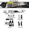For BMW 4 Series F32 F33 F36 2013- Interior Control Panel Door Handle 5D Carbon Fiber Stickers Decals Car styling Accessorie