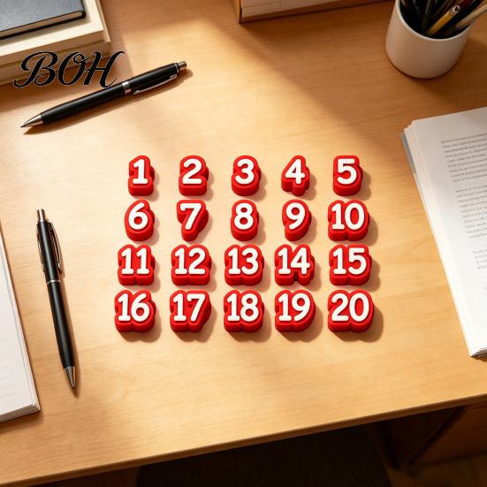 Classroom Pencil Organizer 1-20/1-30/1-50 Numbered Toppers, Reusable Labels Identification System for Teachers, Tracking Markers School Organization