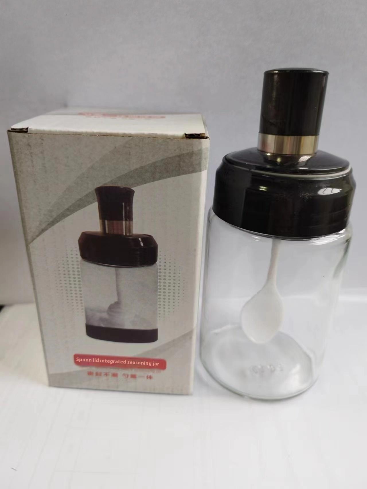 

Бутылка для масла с силиконовой кисточкой для приготовления пищи, барбекю, кухонная приправа, набор стеклянных бутылок для приправ, банка с интегрированной ложкой и крышкой