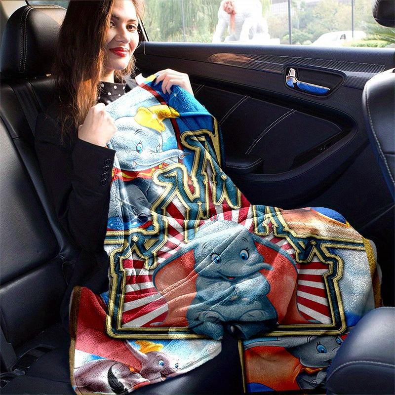 1pc Dumbo Elephant Circus Theme Blanket, Home, Office, Outdoor Gift for Kids and Adults