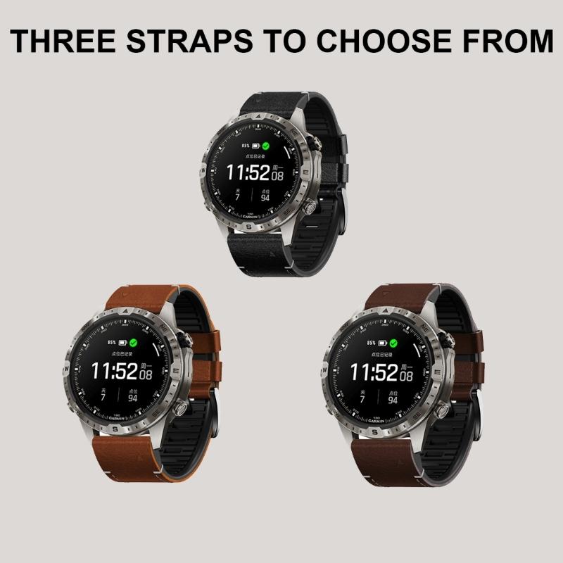 Elegant 26mm Leather Watch Band Adjustable Quick Fit Strap Stylish Leather Wrist Strap Suitable for Smartwatches 7X 7 6X