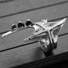 Vintage Punk Style Irregular Geometric Open Ring, Women's Personalized Trendy Holiday Party Accessories