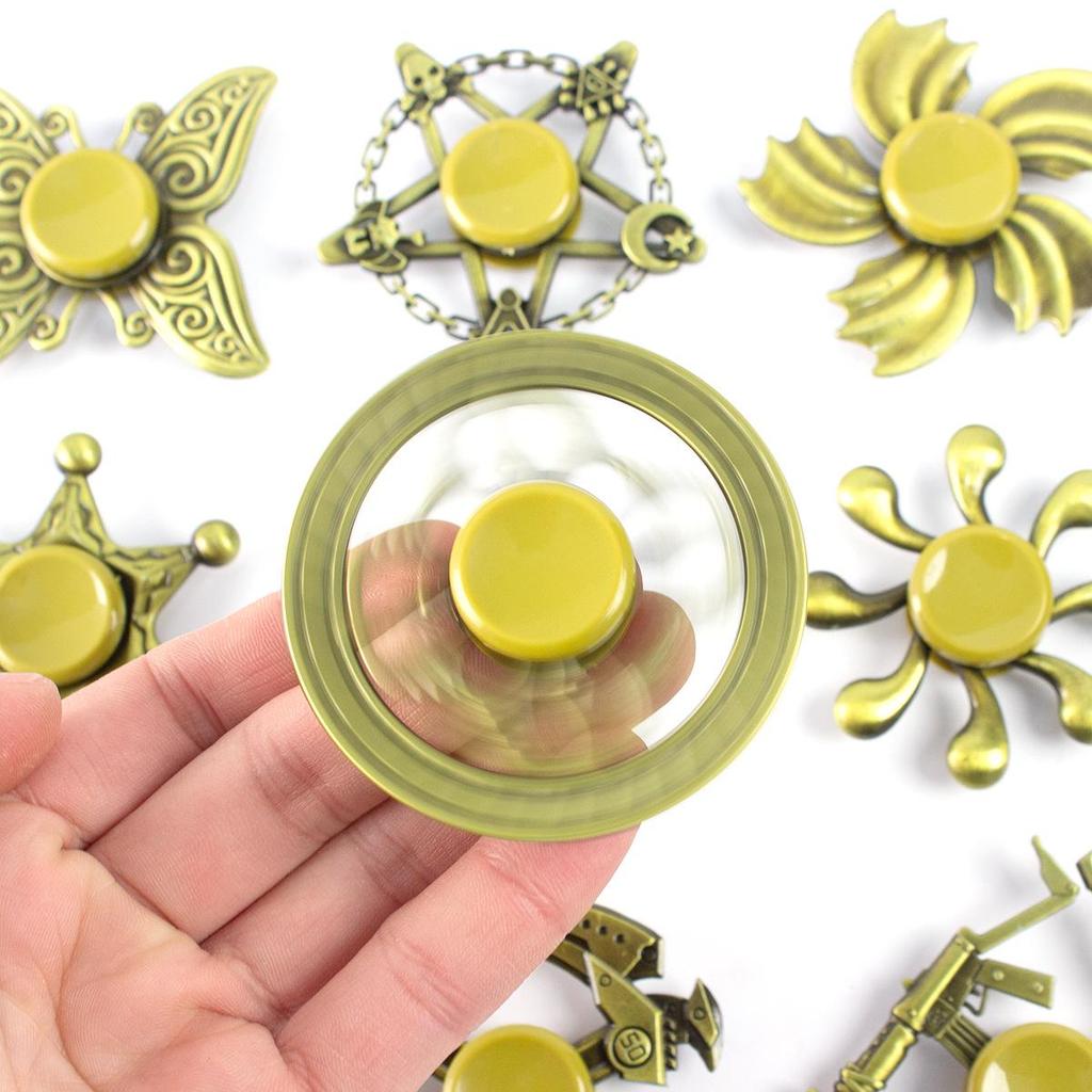 Ancient Bronze Zinc Alloy Cross Fingertip Spinner - EDC Decompression Toy  