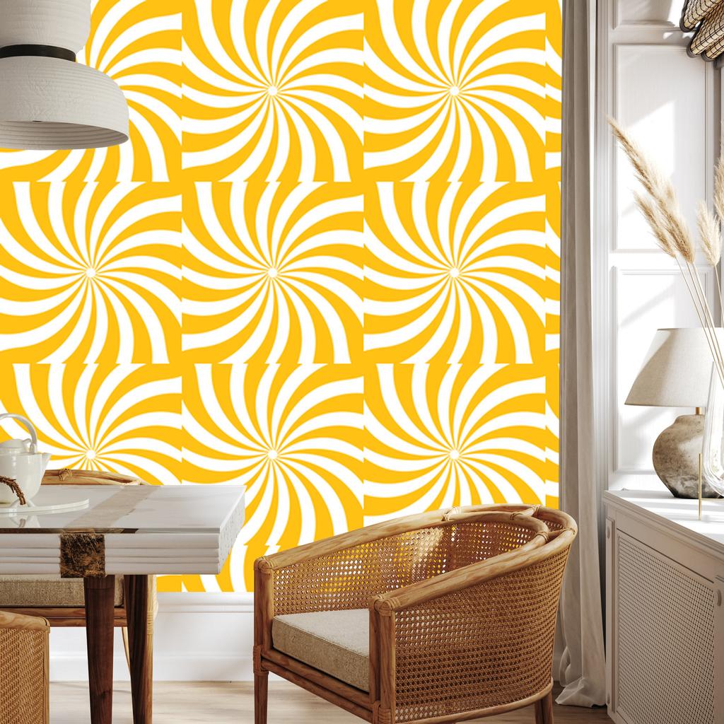 Hippie Background Wallpaper Gold and White for Living Room and Bedroom 50x1000