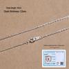 Gargantilla de Plata 925: Collar de Cadena Fina Liso para Hombres y Mujeres, Plata Pura 999, Sin Colgante
