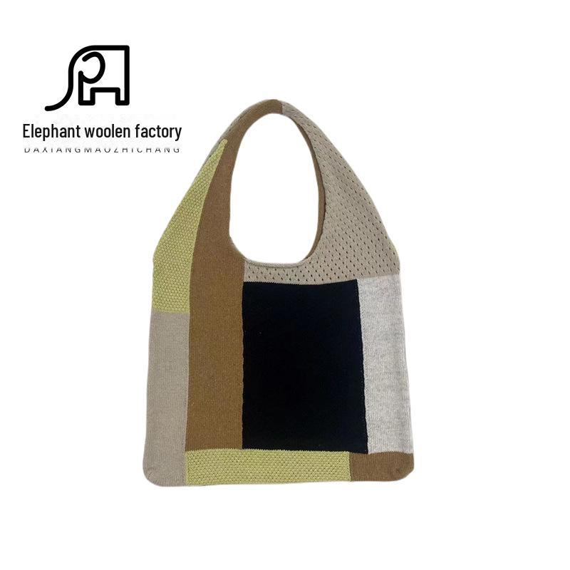 2023 Stylish Retro Knitted Shoulder Bag - Versatile Large Handheld Women's Tote