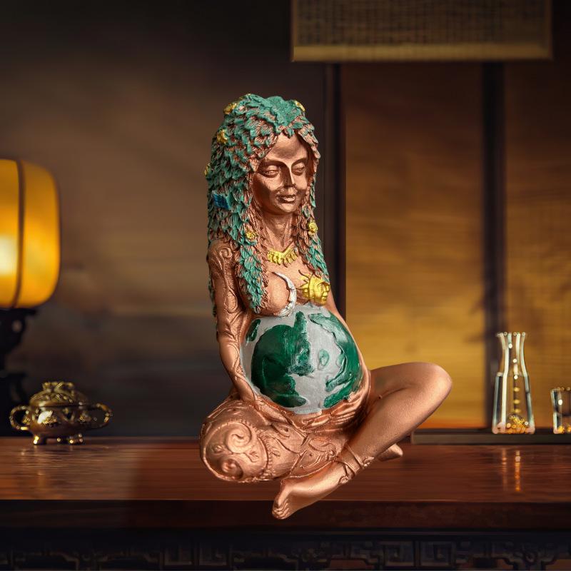 Muttertag Gaia Göttin Mutter Erde Harzstatue Kunsthandwerk