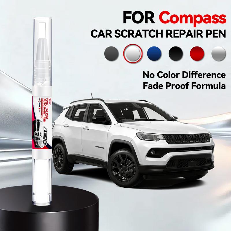 For Jeep Compass Car Paint Repair Pen Touch Up Scratch Remover DIY Auto Accessories White 296 Black 848 Red JRM Silver Blue SB8