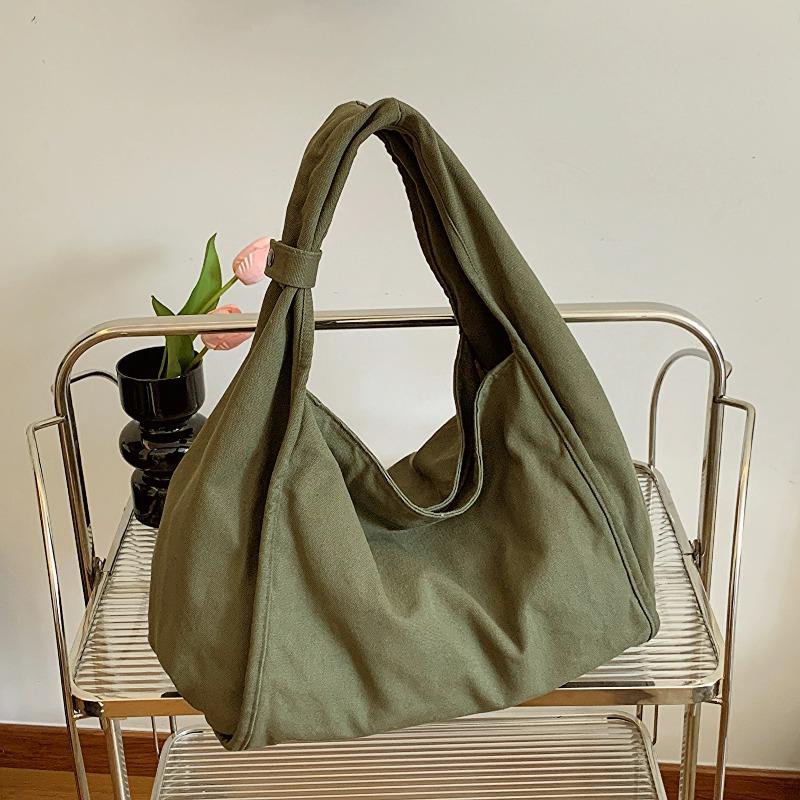 Damen-Umhängetasche Große Canvas-Handtaschen für Damen 2026 Cott-Stoff Fashi Koreanische Weibliche Lässige Tragetaschen Pastorale Einfache Tasche
