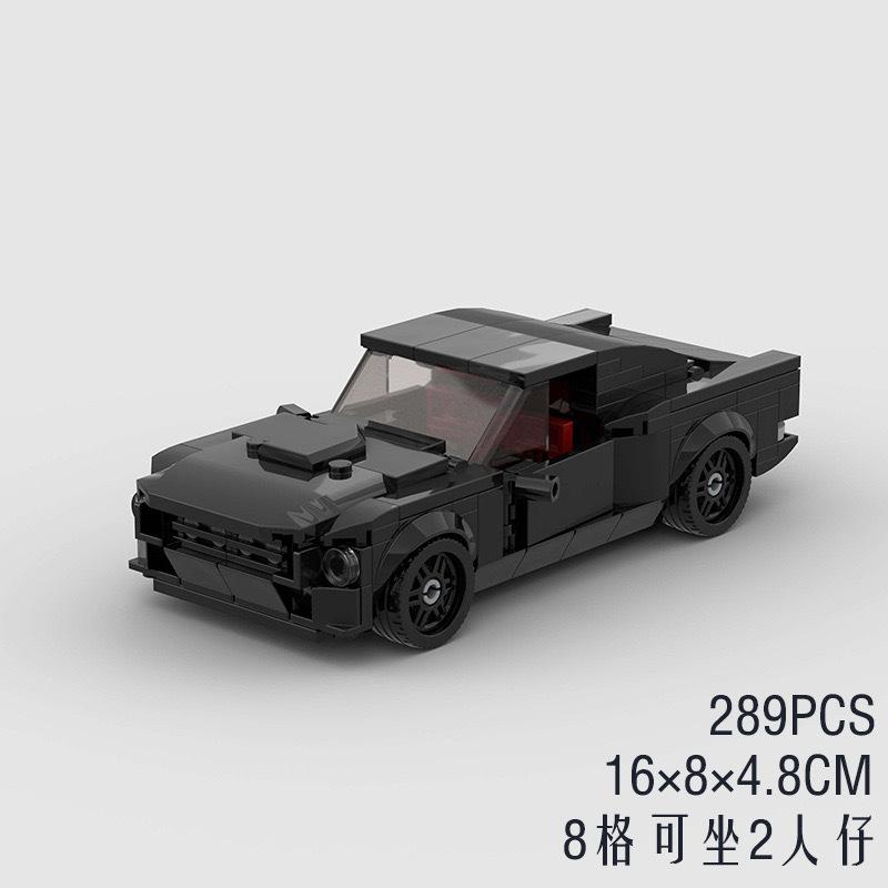 -48751 Ford Murderstang Building Block Compatible Speed Series 8 Grid Car Assembly Toy