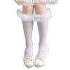 Delicate Lace Embellished High Knee Socks 3-13T Girls Fashion Stockings Cotton Hosiery for Parties Photography