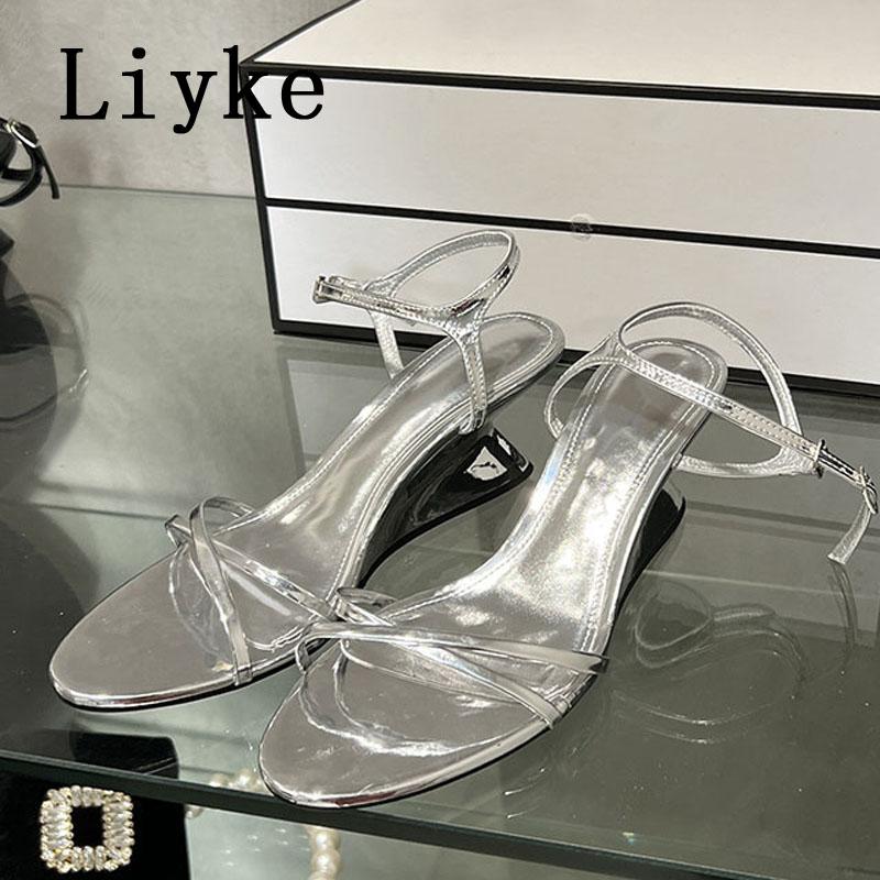 Fashion Liyke Strange Style Wedge High Heels Gladiator Sandals Women Summer Fashion Open Toe Buckle Strap Ladies Shoes Sandalias Mujer