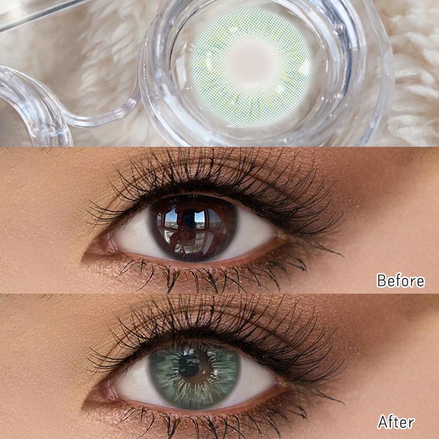 FreshLady Sun Kissed Colored Contact Lenses 14.2mm Soft Yearly Contacts for Daily Wear, Halloween & Makeup Looks