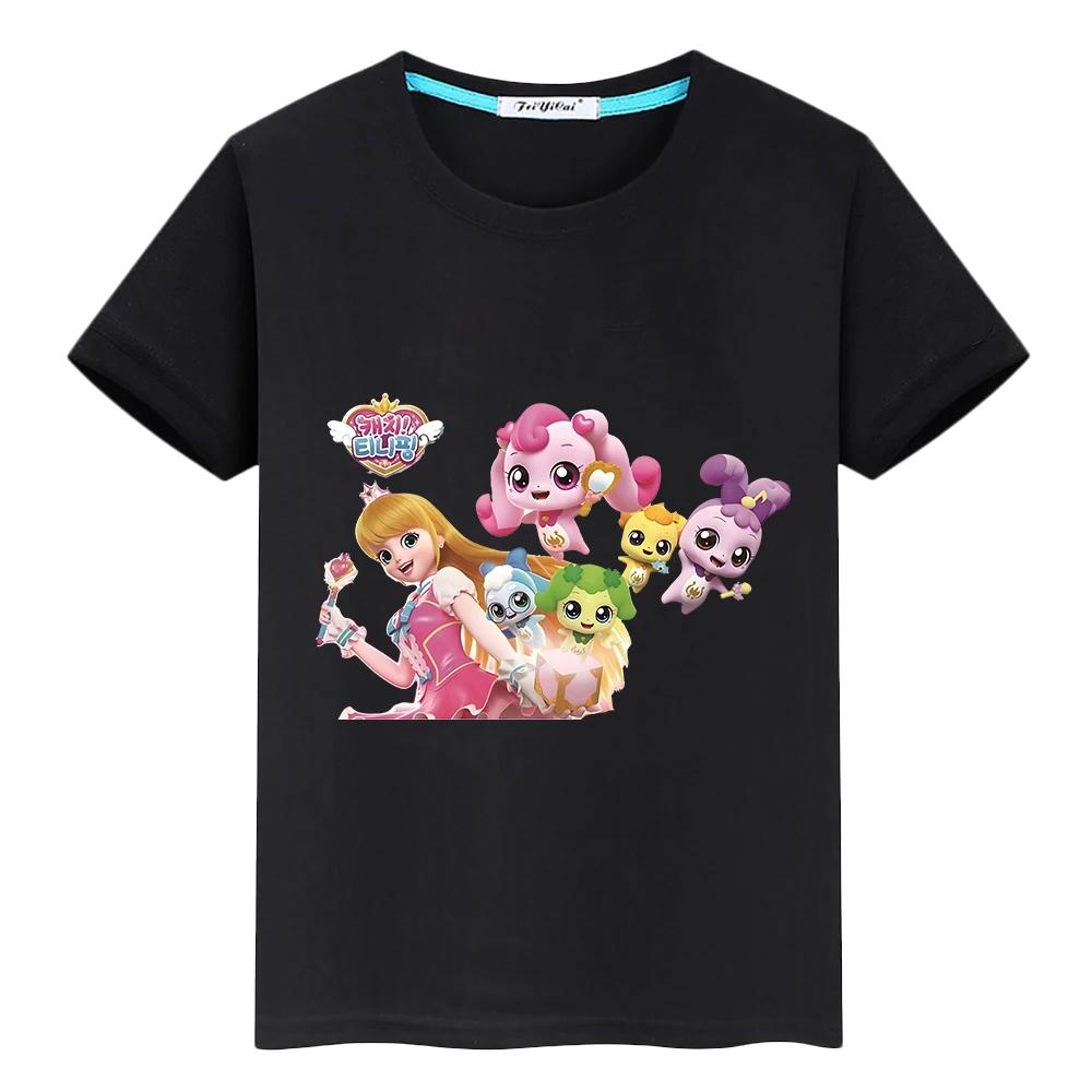 Teenie Ping Cute T-shirt Kids Clothes 100%Cotton Casual Tops Anime Short Tees Y2k Boy Girl Clothes Summer Kawaii Children Clothing