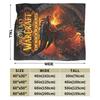 WOW World of Warcraft Arthas Retro Game Blanket Soft Plush Bedding Throws For Home Decor Travel Flannel Bedspread Bed Cover