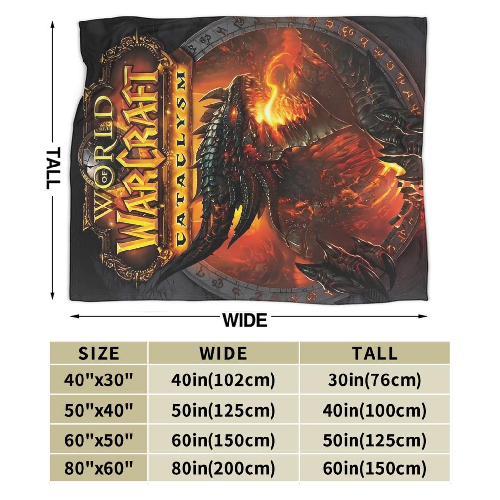 WOW World of Warcraft Arthas Retro Game Blanket Soft Plush Bedding Throws For Home Decor Travel Flannel Bedspread Bed Cover