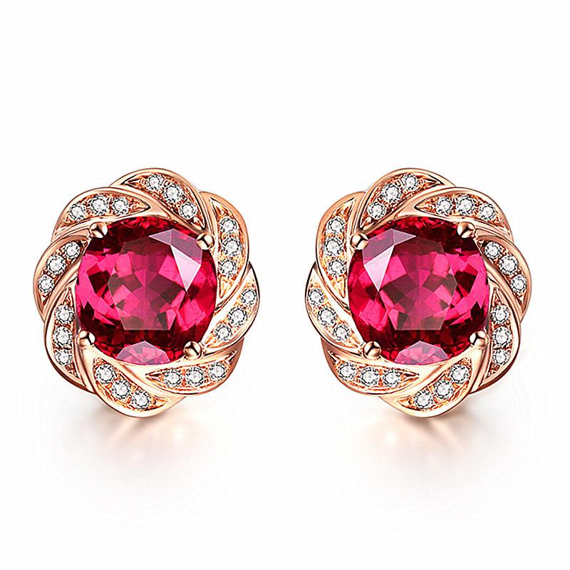 New 925 Silver Stud Earrings AAA Zircon High Quality For Women's Wedding Fine Jewelry Accessories Party Gift