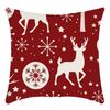 New Christmas Elk Santa Elk Print Pillow Home Sofa Cushion Cover