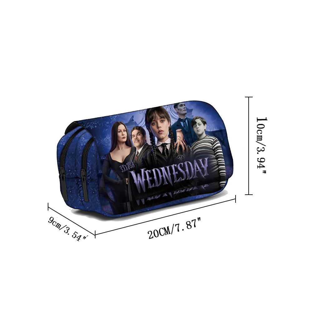 Wednesday Addams Pennskrin Dubbelt Lager Polyester Förvaring För Studenter Och Kontorsbruk