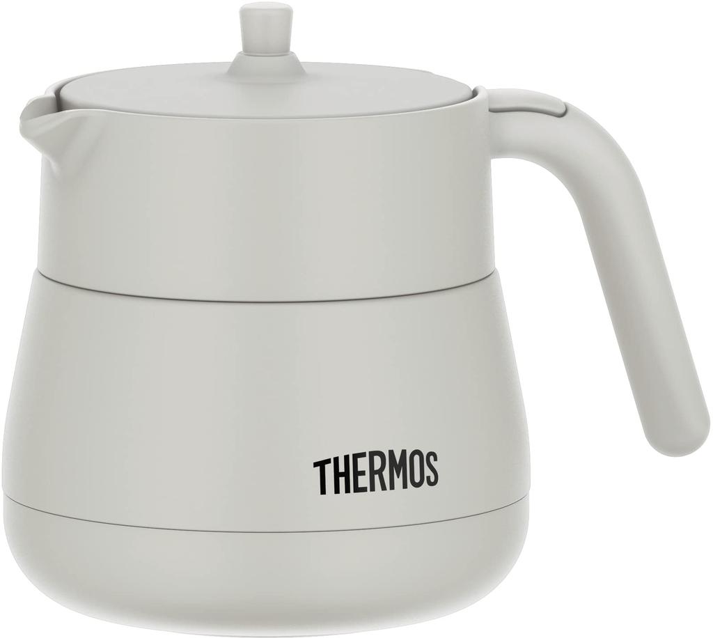 Thermos Vacuum Insulated Teapot with Strainer, 450ml, Light Gray, TTE-450 LGY