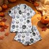 Women's Halloween Printed Pajama Set 2 Piece Casual Comfortable Sleepwear Set