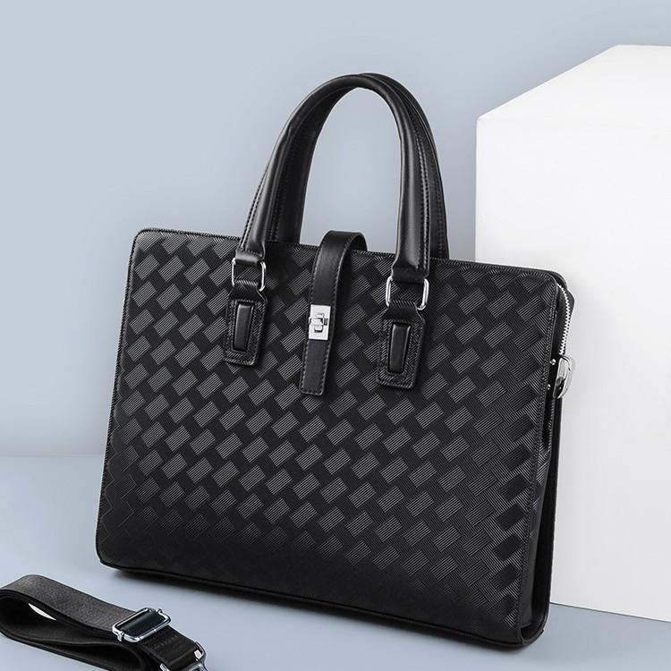 

TS JYL laptop bag,New Men Handbag Horizontal Business PVC Briefcase A4 File Laptop Bag 14 inches чёрный