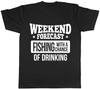 Weekend Forecast Fishing with a Chance of Drinking Unisexs Unisexs Ladies TShirt