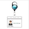 1Pc Retractable Badge Holder Metal Anti-Lost Clip Keychain ID Cards Door Passes Ski Passes Badge Holder Women Men Badge Buckle