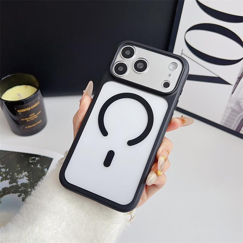 Matte Transparent Wireless Charging Magnetic For Magsafe Case For iPhone 17 16 15 14 13 Pro Max 17Air Shockproof Acrylic Cover