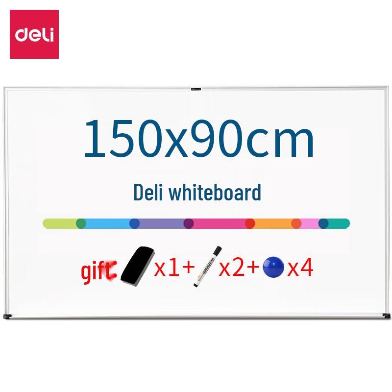 Deli 7846 Magnetic Wall-Mounted Whiteboard 900x1500mm