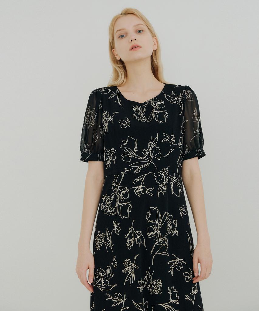 Yeoppe Puff Line Onepiece_Black