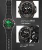 Digital Military Watch with 3 Time Zone Alarm Time 5ATM Water Luminous LED Day and Date Perfect for Everyday and Outdoor Running Men's Display,