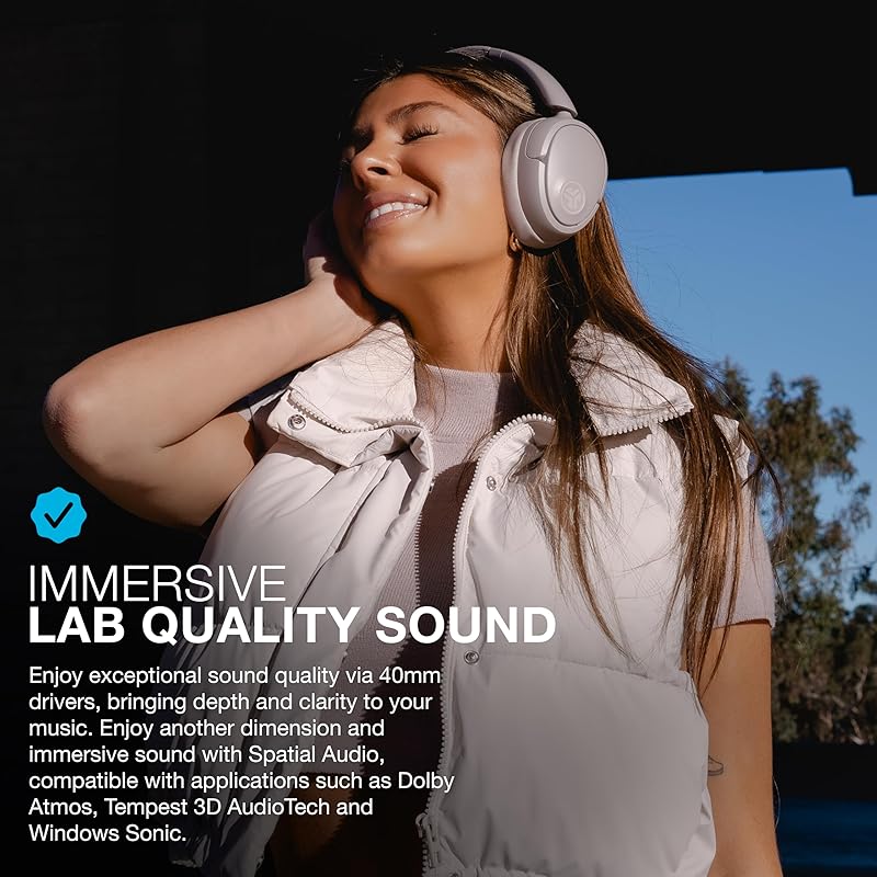 JLab Jay Love JBuds Lux ANC headphone Bluetooth wireless smart active noise Canceling with microphone Up to 33 hours of continuous playback JLabJapan