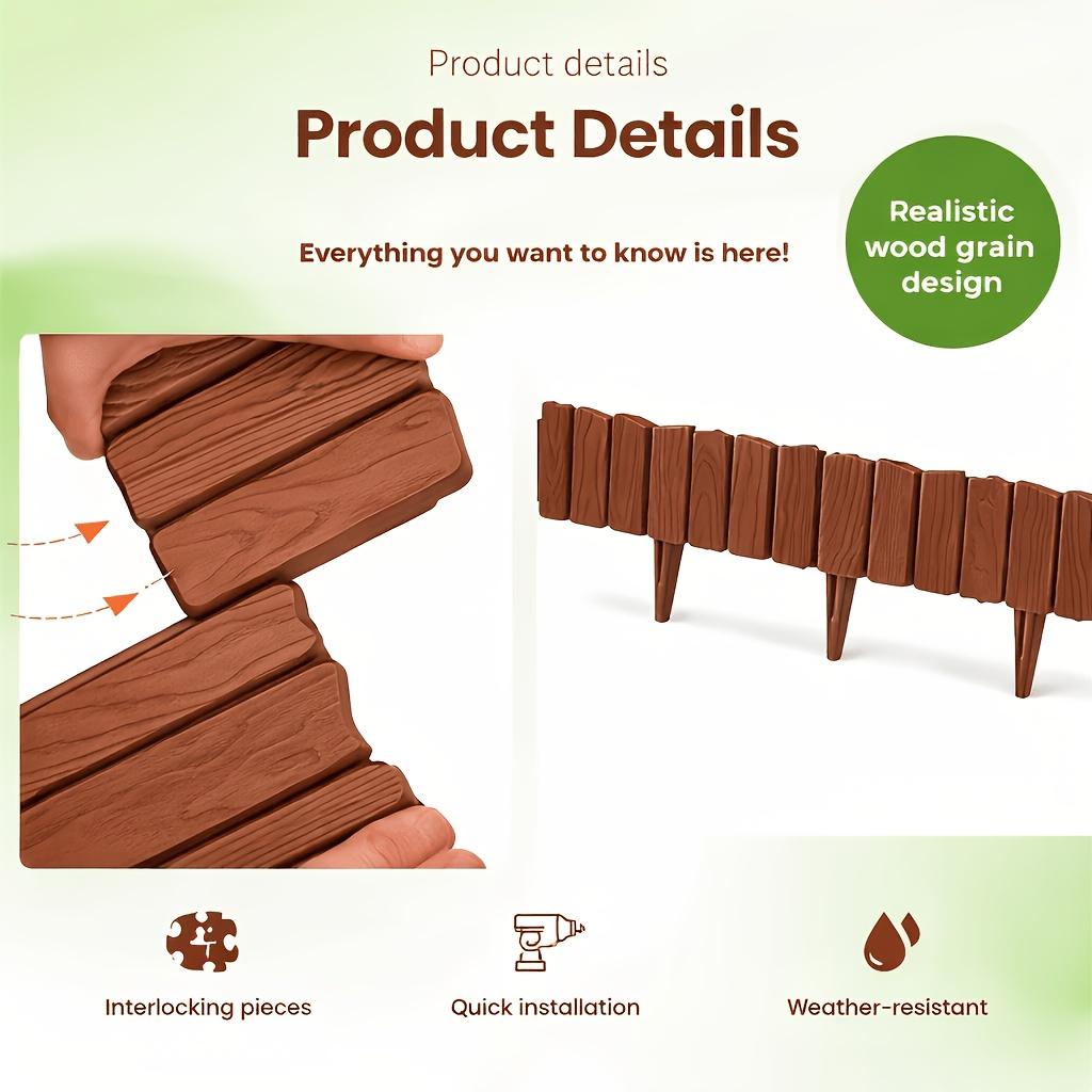 3/6Pcs Flexible Splicable Garden Fence Bendable YardBorder Fence Outdoor Courtyard Landscape Decorative Fence for Ornament