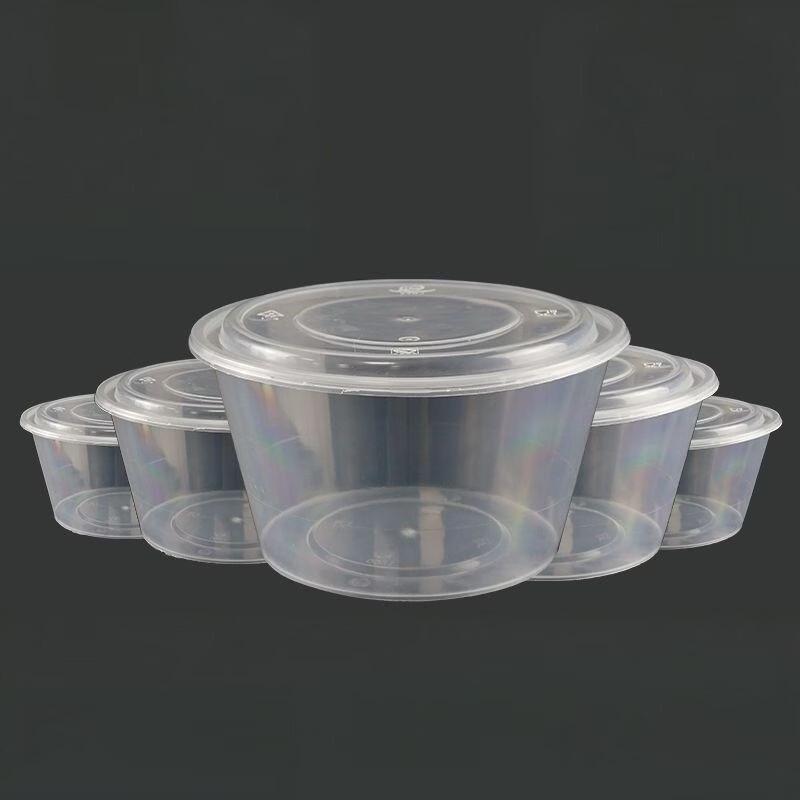 Disposable Round Transparent Plastic Meal Box