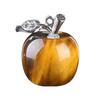 DIY Necklace Pendant Fruit Shape Natural Faux Crystal Pendant with Electroplated Silver Leaf Buckle 20mm Mini Ornament