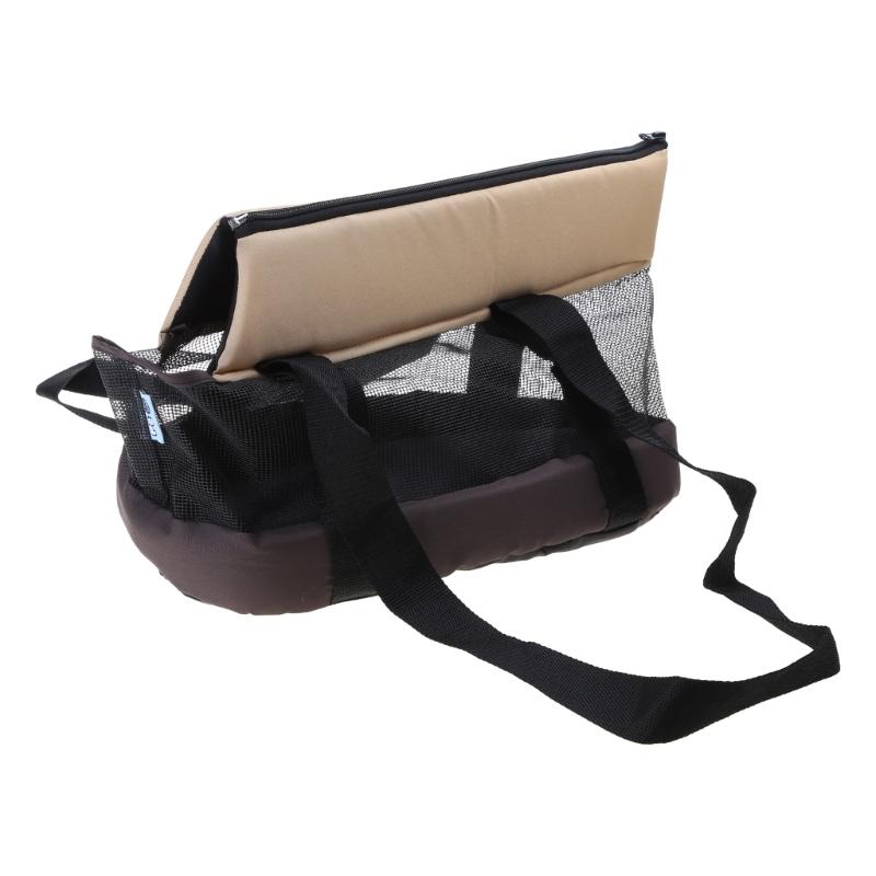 

Cat-in-bag Comfort Carrier for Puppies Carry Bag Outdoor Travel Shoulder Carrier Sightseeing Tote Safe Strap- S кавовий