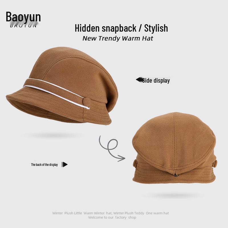 Women's Versatile Duckbill Beanie: Chic Autumn/Winter Fashion, Large Fit, Flattering, and Cozy