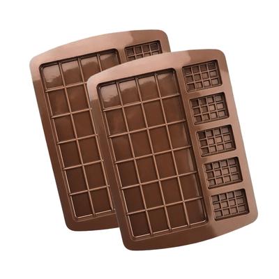 2-częściowa forma do czekolady DIY silikonowa siatka foremka do kostek lodu nieprzywierająca kuchenna forma do galaretki do pieczenia