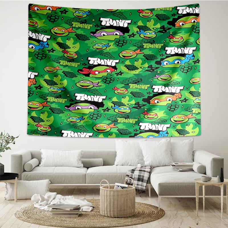 1PC Turtle Warrior In Flames Tapestry Accessories Playroom Tapestry, for Bedroom,Livingroom, dormitory Room Wall Decor Fan Birthday Gifts
