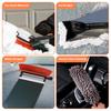 Odoland Car Snow Telescopic Snow Removal Ice Snow for and Brush, Brush, Scraper, Defrosting, Defrosting, Removal, Detachable, Cars, Trucks, SUVs,